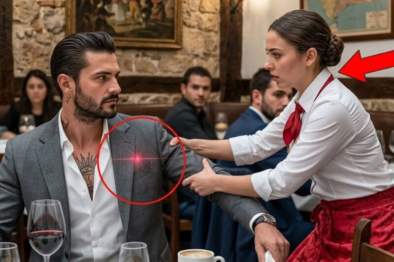 La pobre camarera se percató del punto rojo en el pecho del jefe de la mafia y fue la primera en actuar…