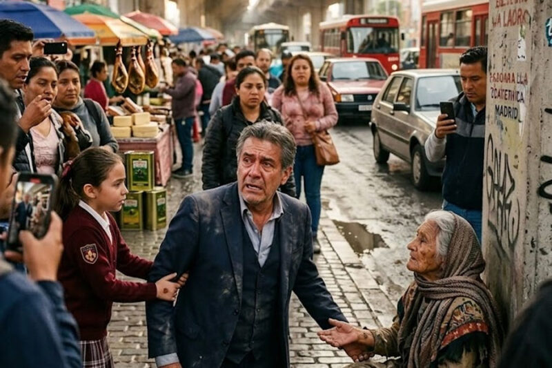 TODOS PASABAN JUNTO A LA ANCIANA MENDIGA… HASTA QUE LA HIJA DE UN MULTIMILLONARIO SE DETUVO, SEÑALÓ SU MUÑECA Y SUSURRÓ: “PAPÁ… TIENE LA MISMA MARCA DE NACIMIENTO QUE TÚ.”