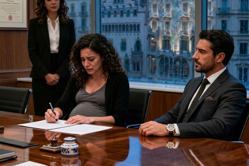Con lágrimas en los ojos, firmó los papeles del divorcio. Él se casó con una modelo… y ella regresó convertida en la esposa de un multimillonario, embarazada de trillizos, dejando a su exmarido completamente en shock…