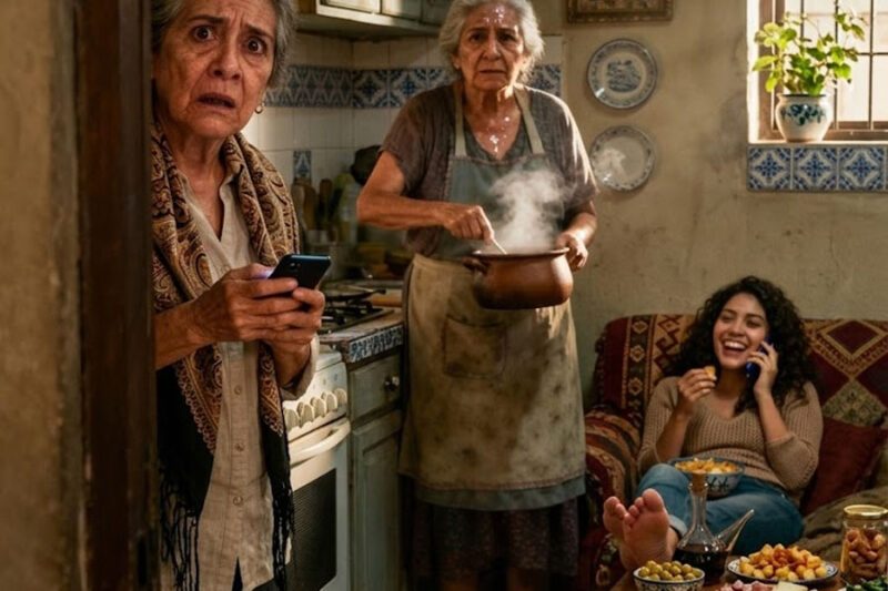 FUI A VISITAR LA CASA DE MI YERNO Y VI A LA OTRA ABUELA TRABAJANDO COMO SI FUERA LA SIRVIENTA… MIENTRAS MI HIJA ESTABA SENTADA COMIENDO BOTANAS Y ME DIJO ALGO TAN DESCARADO QUE ENTRÉ DIRECTO A LA COCINA A PREGUNTARLE TODO… Y DESCUBRÍ UNA VERDAD TAN DOLOROSA QUE ME DEJÓ HELADA. RESULTA QUE…