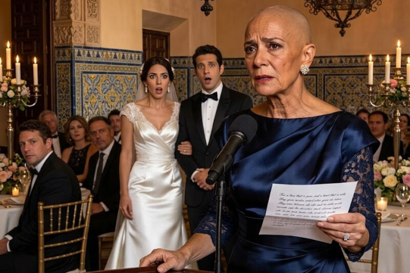 El día que mi hijo se casó, su novia me humilló, me llamó loca frente a los invitados y creyó que ya había ganado mi dinero; entonces tomé el micrófono, me quité la peluca y revelé la verdad que nadie esperaba.