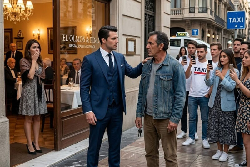 Mi yerno me frenó en la entrada de mi propio restaurante y me dijo: “Aquí no dejamos pasar a gente como usted”, pero lo que descubrió segundos después frente a todos hizo pedazos su orgullo y su matrimonio