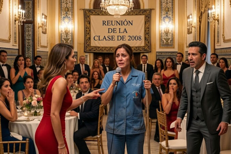 Un hombre adinerado reconoce a su primer amor en una joven limpiadora durante una reunión de exalumnos de su instituto. Pero cuando ella sube al escenario…