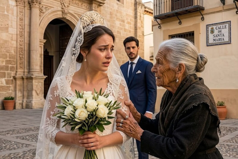Minutos antes de mi boda, una mujer sin hogar me agarró la mano y susurró: “Si te casas con él, no vivirás mucho”. Horas después, vi el mensaje en el teléfono de mi esposo… y se me heló la sangre.