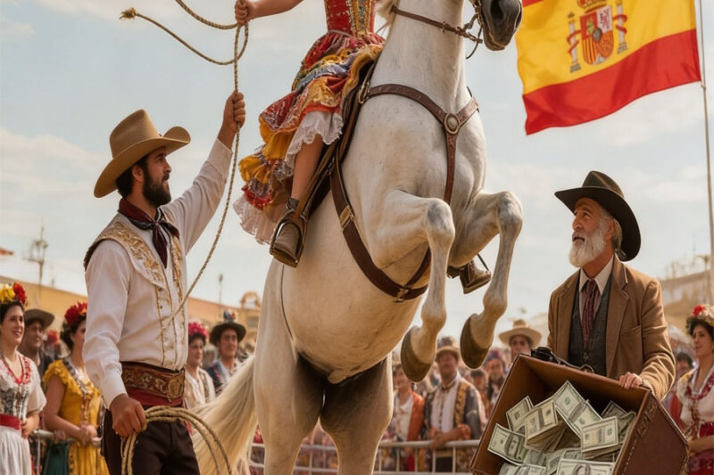 ¡DIEZ MILLONES SI MONTAS MI CABALLO SALVAJE! DIJO EL JEFE A LA NIÑA HUÉRFANA…