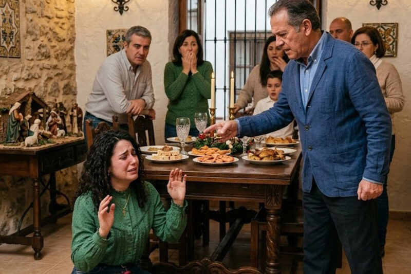 Un abuelo empujó a su nieta de 9 años en plena cena de Navidad para humillarla, pero no imaginó el documento que la madre sacaría de su bolso para destruir a la familia.