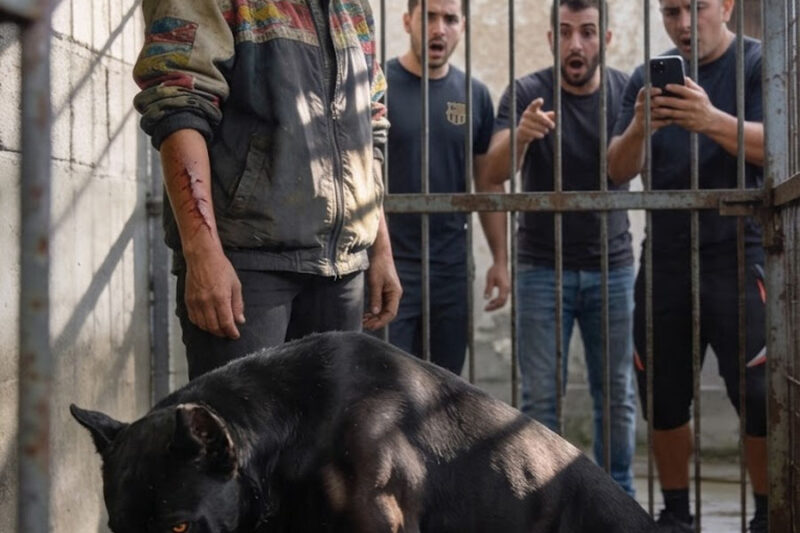 Encerraron a una mujer indefensa… con el único perro que había hecho retroceder a todos.