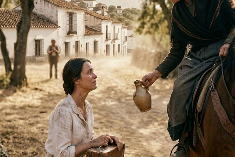 Sola y rechazada por no poder dar hijos, hasta que una anciana se detuvo en el camino.