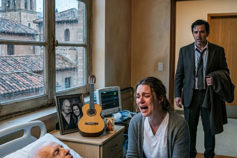 Le cantó al anciano olvidado en el hospital sin saber que el hijo que deseaba su muerte estaba escuchando detrás de la puerta