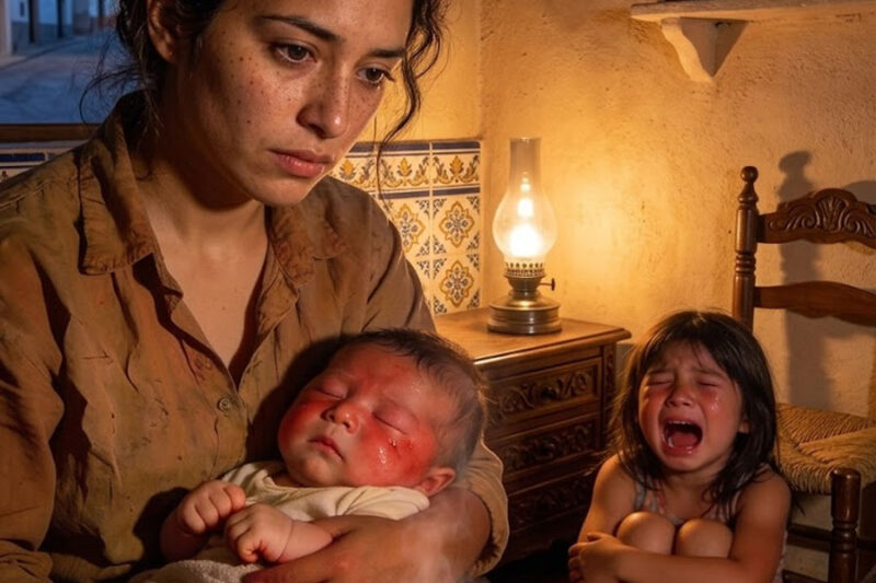 —Si me deja quedarme, puedo preparar la cena—, dijo la joven sin hogar al granjero viudo, mientras detrás de sus ojos se escondía un secreto que podía cambiar para siempre la vida de aquella casa desierta.