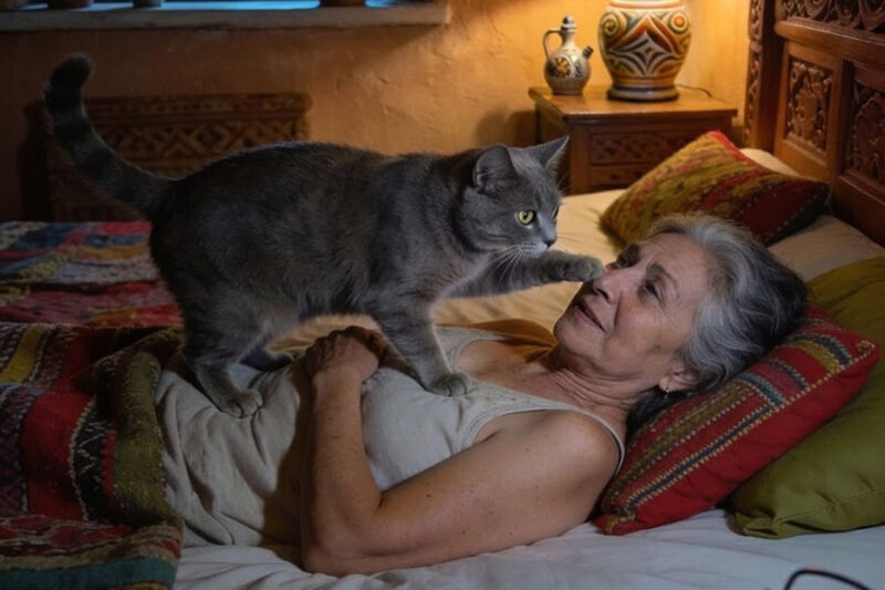 El gato despertaba a su dueña cada noche y la obligaba a irse a dormir al sofá. Ella se quejaba de insomnio, hasta que un día se hizo una prueba.