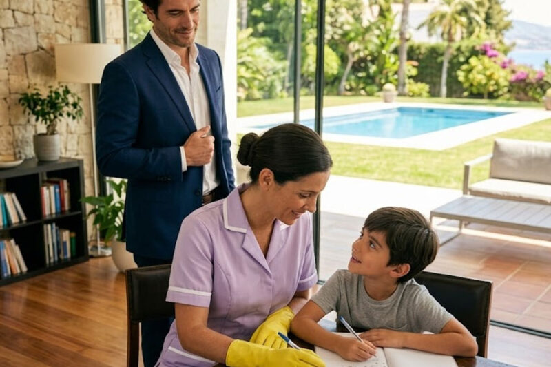 El hijo de un magnate era la burla de la escuela, hasta que la mujer de limpieza descubrió su mayor secreto y desató el peor escándalo familiar.