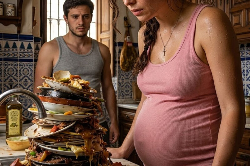 Cuando vi a mi esposa, embarazada de ocho meses, lavando los platos sola a las diez de la noche, llamé a mis tres hermanas y les dije algo que las dejó a todas sin palabras. Pero la reacción más fuerte… vino de mi propia madre.