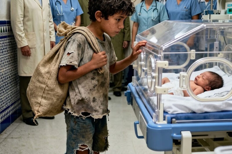 Mientras los millonarios lloraban a su bebé, un niño con un costal de basura descubrió lo que las máquinas no podían ver.