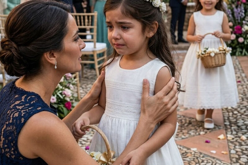 Mi hija ensayó durante cuatro meses para llevar las flores, pero el día de la boda la sustituyeron sin avisarnos; cuando preguntó “¿hice algo mal?”, descubrí que mi propio hermano había planeado humillarnos en silencio desde el principio.