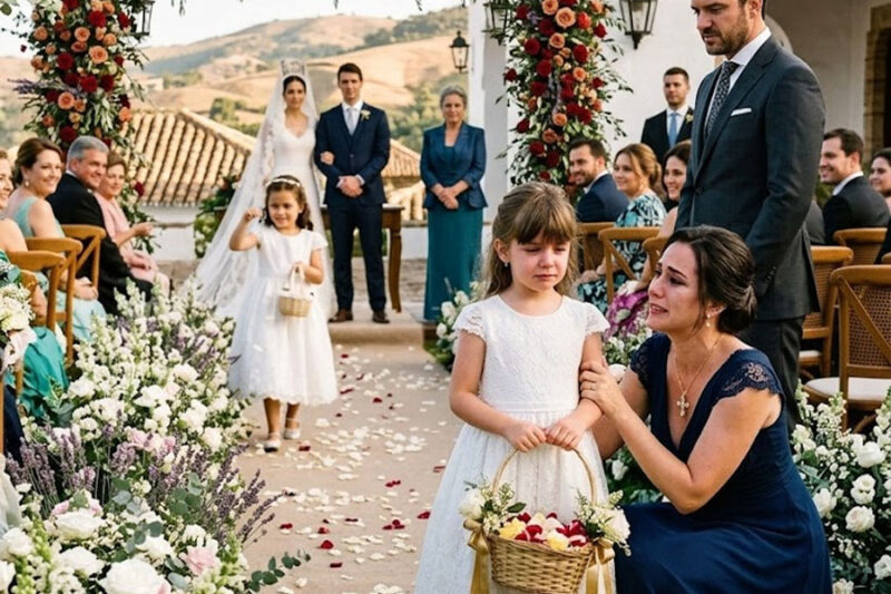 Mi hija ensayó durante cuatro meses para llevar las flores, pero el día de la boda la sustituyeron sin avisarnos; cuando preguntó “¿hice algo mal?”, descubrí que mi propio hermano había planeado humillarnos en silencio desde el principio.