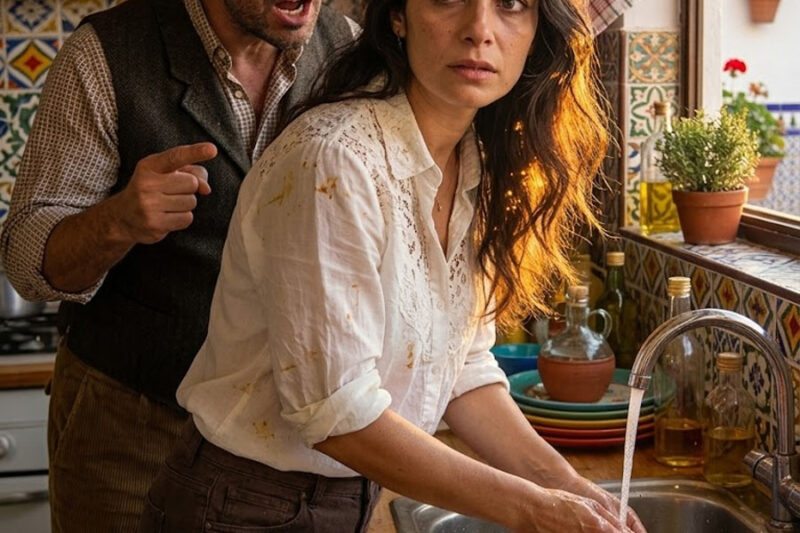 — Sofía, ¿qué significa esa expresión en tu cara? — dijo su esposo mientras ella lavaba los últimos platos después de la fiesta.