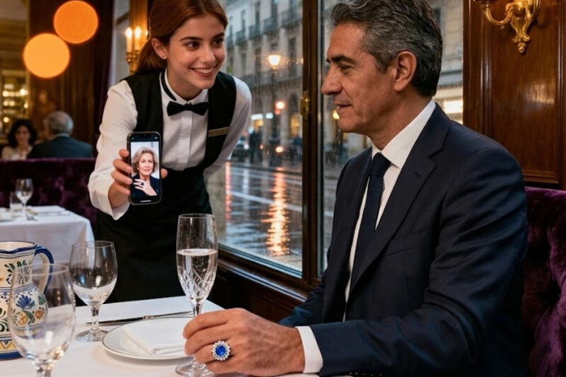 Camarera Le Dice al Millonario: “Mi Madre Tiene un Anillo Igual” — Lo que Pasa lo Cambia Todo