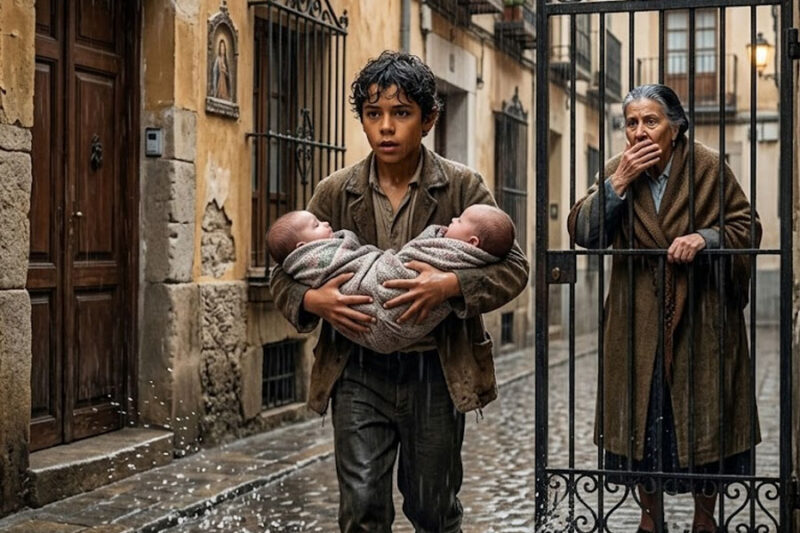 Llovía a cántaros cuando un muchacho pobre llamó a su puerta… Pero la verdad que traía consigo cambió su vida para siempre