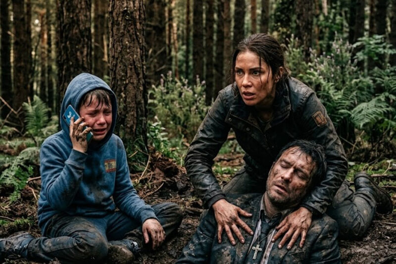 Una madre soltera y su hijo pequeño rescataron a un millonario enterrado vivo en el bosque… Pero lo que él susurró lo cambió todo…