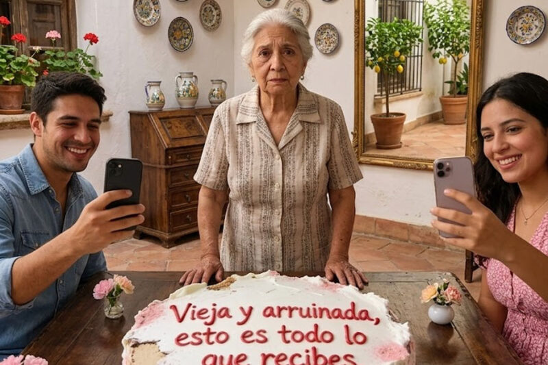 En mi cumpleaños número 70, mis hijos me humillaron con un pastel hecho de sobras.
