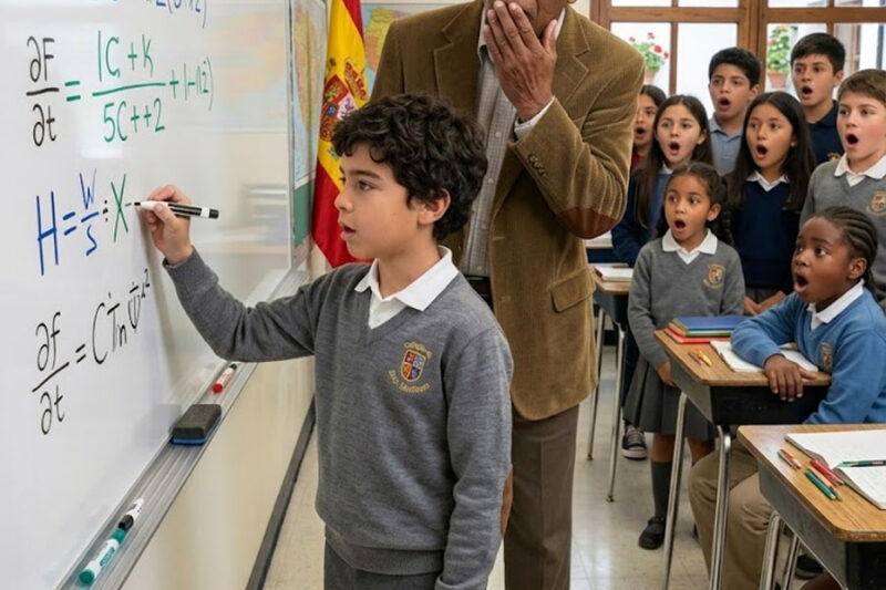 El profesor le estampó la tiza en la cara y gritó: «¡Solo sirves para mendigar!»… Pero lo que el chico escribió después hizo que nadie volviera a respirar igual.