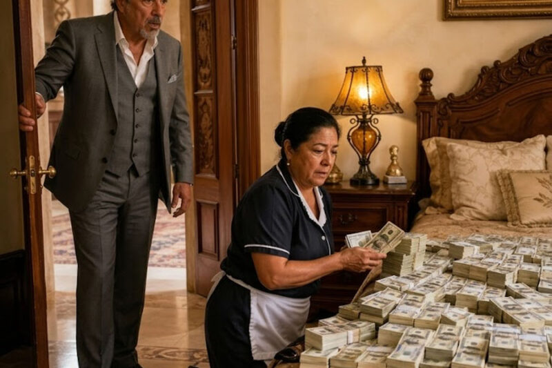 EL MILLONARIO EN BANCARROTA VOLVIÓ A CASA TEMPRANO… Y SORPRENDIÓ A SU AMA DE LLAVES CONTANDO EL DINERO QUE SU ESPOSA HABÍA ROBADO.