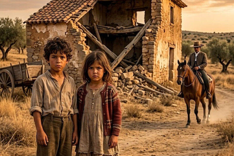 Granjero viudo encuentra dos NIÑOS SOLOS… lo que descubre lo cambia todo…