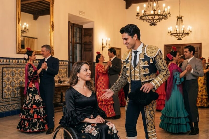 La música llenaba el salón como un latido constante, envolviendo cada rincón con el ritmo alegre de la cumbia. Las luces doradas caían sobre los rostros sonrientes, las copas brillaban, y las risas se elevaban como si aquella noche estuviera hecha únicamente para celebrar la vida.