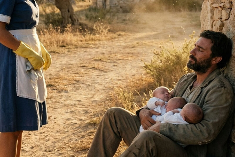 El portón de servicio se había cerrado a espaldas de María con ese golpe seco que siempre le hacía sentir que el mundo elegante quedaba de un lado… y la verdad, del otro. La música clásica, los violines suaves, las risas de copa en mano, todo se volvió un murmullo distante mientras ella avanzaba por el camino de tierra con las bolsas negras colgando de sus brazos cansados.