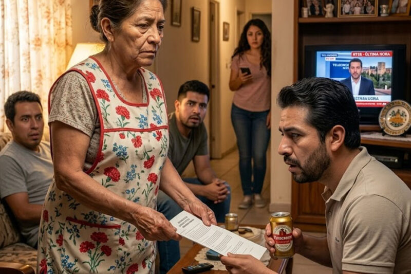 “¡‘Esta es mi casa, vieja loca’, me gritó mi yerno delante de sus amigos, con una cerveza en la mano y los pies sobre mi mesa… pero lo que él no sabía era que yo llevaba 23 días guardando en mi bolsa un papel doblado capaz de arrancarle el color de la cara, romper el silencio de mi hija y devolverme, en una sola noche, la dignidad, la paz y el derecho de seguir viviendo en la casa que levanté con mis propias manos en Guadalajara!