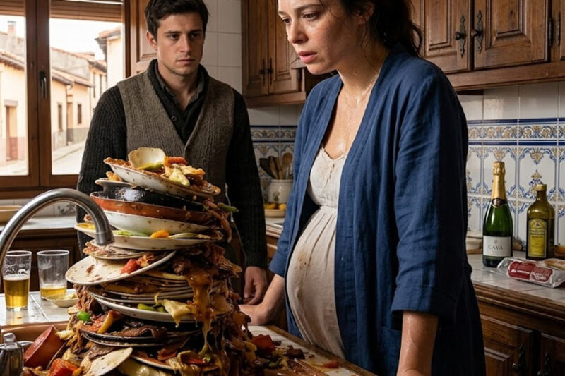 Cuando vi a mi esposa, embarazada de ocho meses, lavando los platos sola a las diez de la noche, llamé a mis tres hermanas y les dije algo que las dejó a todas sin palabras. Pero la reacción más fuerte… vino de mi propia madre.