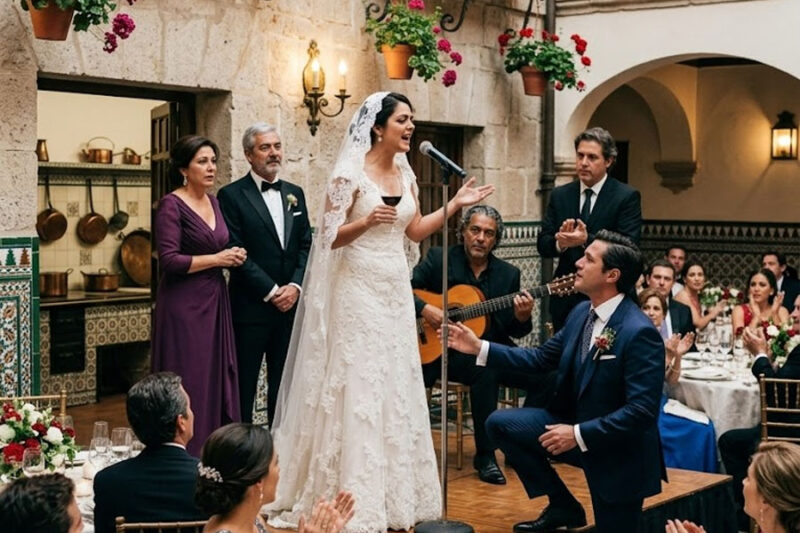 Cuando La Madre De Mi Novio Mandó A Mis Padres Al Fondo Del Salón, Junto A La Cocina, Porque “No Tenían La Clase Adecuada” Para Sentarse Con La Alta Sociedad De La Ciudad De México, Caminé Con Mi Vestido De Novia Hasta El Escenario, Golpeé Una Copa Frente A Doscientas Personas Y Revelé El Anuncio Que Destruyó En Segundos La Boda Perfecta, El Apellido Intocable De Su Familia Y La Vida Entera Que Todos Esperaban Que Yo Aceptara En Silencio Mientras Humillaban A Las Dos Personas Que Más Amo En Este Mundo…