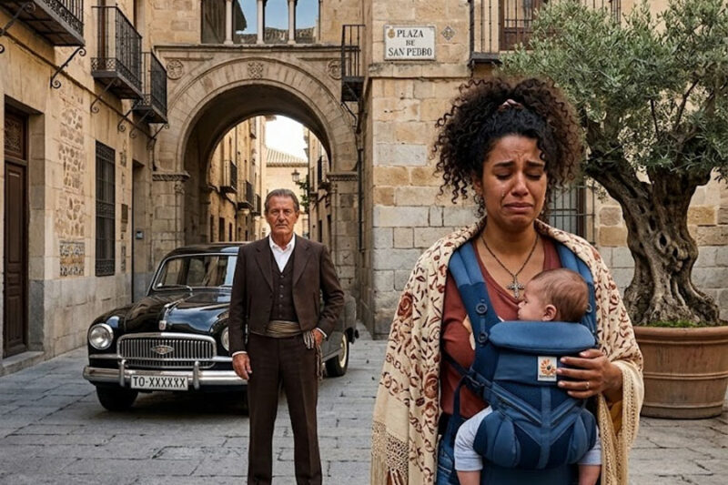 Mi padre me encontró cojeando en la calle, con mi bebé en brazos y las compras cortándome la mano… cuando supo que mi suegra me había quitado el coche que yo pagaba, no gritó. Solo abrió la puerta y dijo: “Súbete. Esta noche se acaba.”