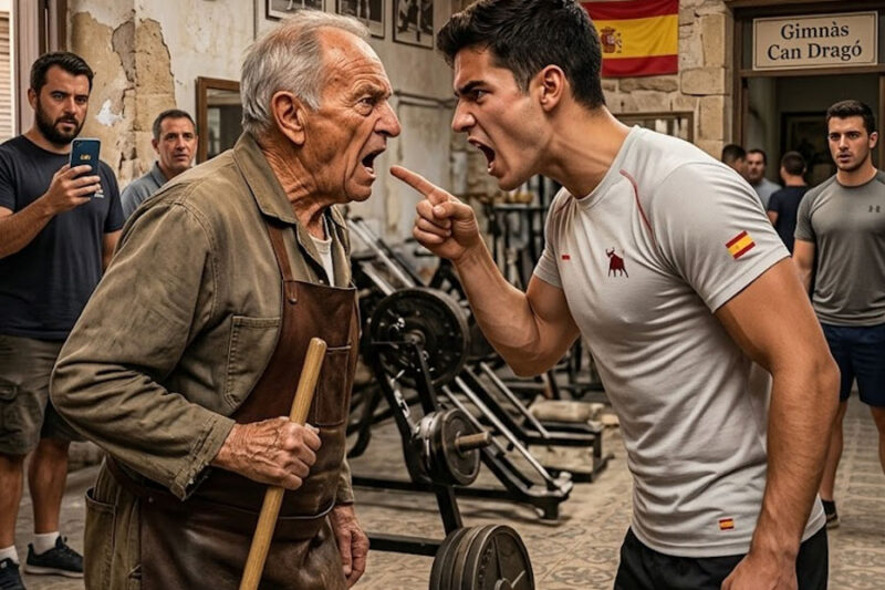 En el gimnasio, un joven deportista decidió burlarse de un conserje anciano y humillarlo delante de todos, pero ni siquiera podía imaginar cómo terminaría ese acto