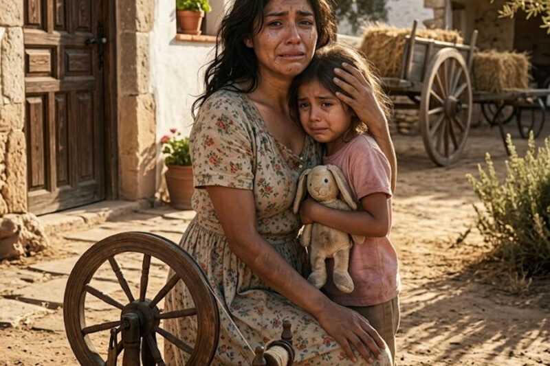 La Noche En Que Su Primo Le Cerró La Puerta En La Cara Y La Dejó En La Calle Con Su Hija Hambrienta, Eloísa Creyó Que Había Llegado Al Último Peldaño De La Humillación; Pero Cuando Arrastró Aquella Vieja Máquina De Coser Oxidada Hasta Un Cobertizo De Iglesia Y Descubrió Que Dentro Dormía Un Secreto Escondido Durante Más De Cuarenta Años, Lo Que Parecía Una Burla Familiar Se Convirtió En La Herencia Más Poderosa De Su Vida, Capaz De Cambiar Su Destino, Desenmascarar A Los Que La Despreciaron Y Salvar Para Siempre A Su Pequeña Catalina…