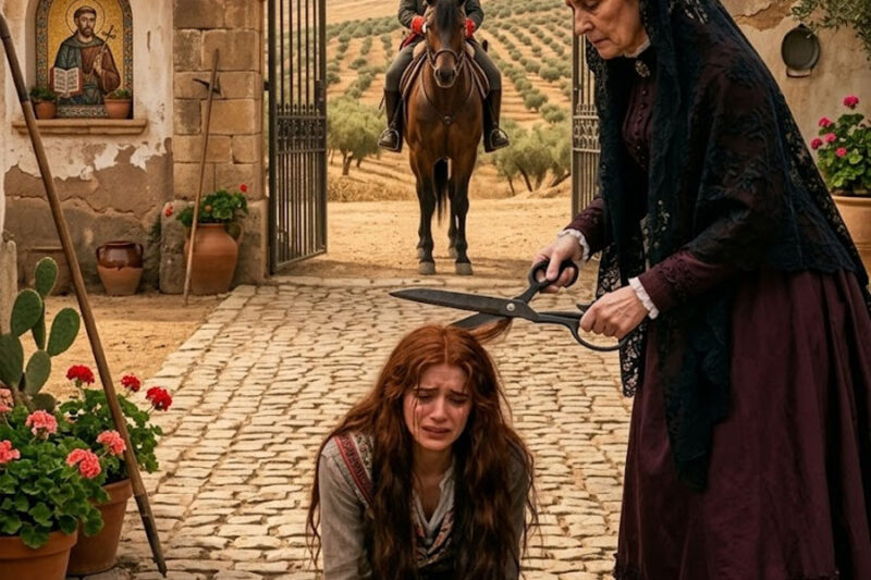 El primer mechón cayó sobre la tierra seca del patio sin hacer ruido.  Anna Whitmore lo vio deslizarse junto a sus rodillas como si no fuera cabello, sino una parte de su vida que acababan de arrancarle para siempre.