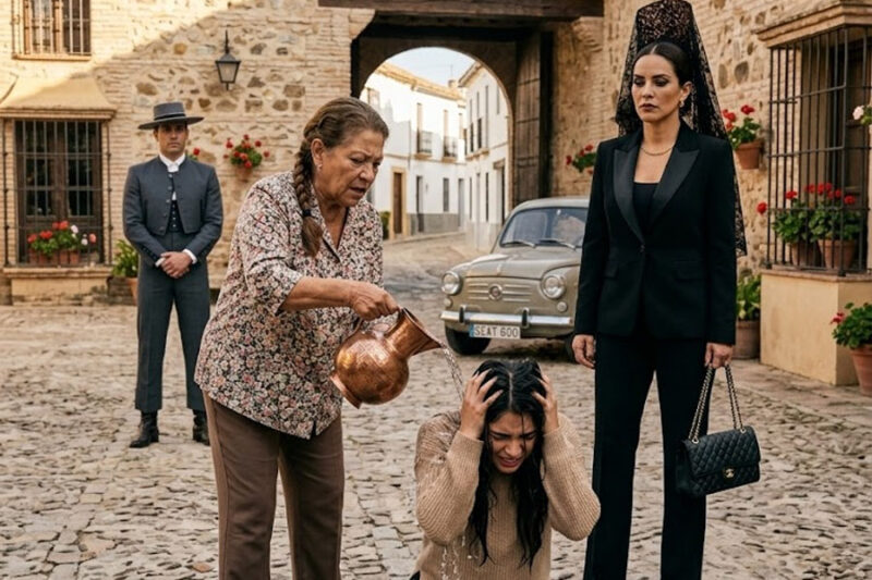 “Mi suegra me lanzó agua hirviendo y me echó a la calle gritando que la casa era de su hijo… 24 horas después regresé con 2 policías, 1 cerrajero y el secreto millonario que destruyó su teatrito familiar.