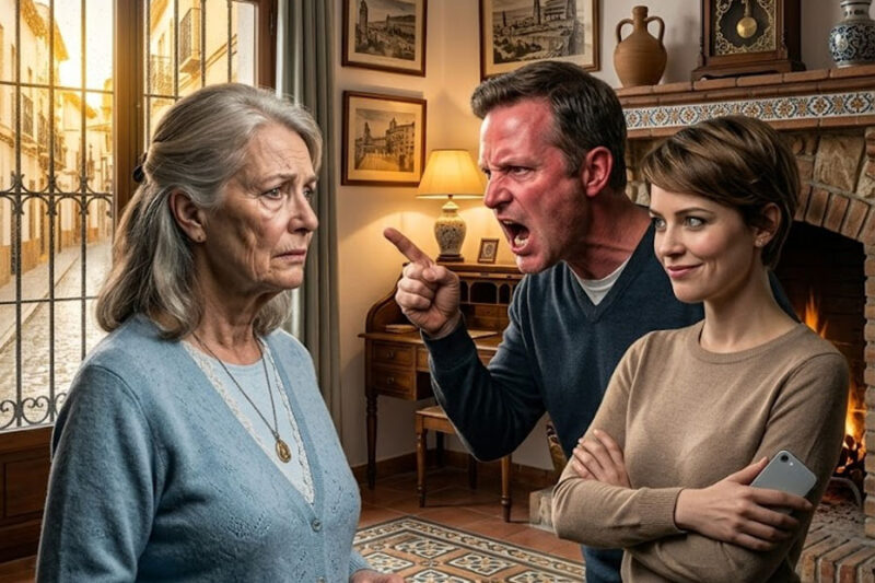 Bajo La Lluvia, Con La Sopa Aún Hirviendo Y El Viejo Reloj De Su Difunto Esposo Marcando Cada Segundo, Martha Collins Descubrió Que El Hijo Al Que Había Criado, Alimentado Y Salvado Mil Veces Estaba Listo Para Entregar La Casa Que Ella Construyó Con Su Propio Dolor. Lo Que Siguió No Fue El Derrumbe De Una Anciana, Sino La Resurrección De Una Madre Que Decidió Cambiar Las Cerraduras, Romper El Silencio Y Recordarle A Todos Que La Bondad Nunca Debe Confundirse Con Debilidad…