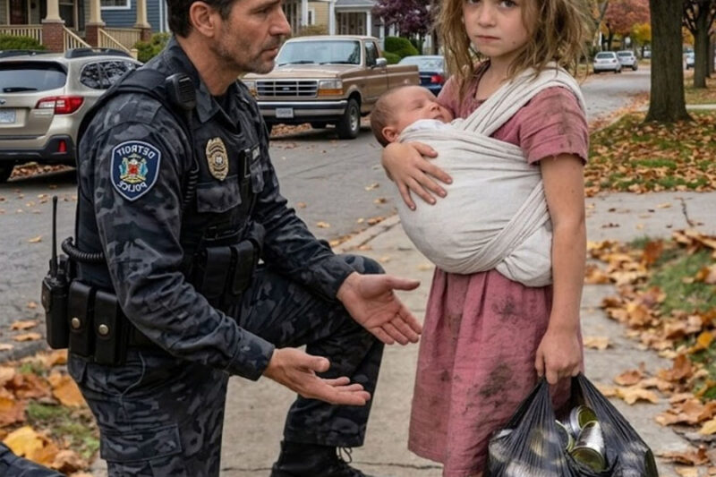 Pensó que era una llamada más, hasta que vio a una niña descalza de 5 años cargando a un bebé en medio del frío intenso.