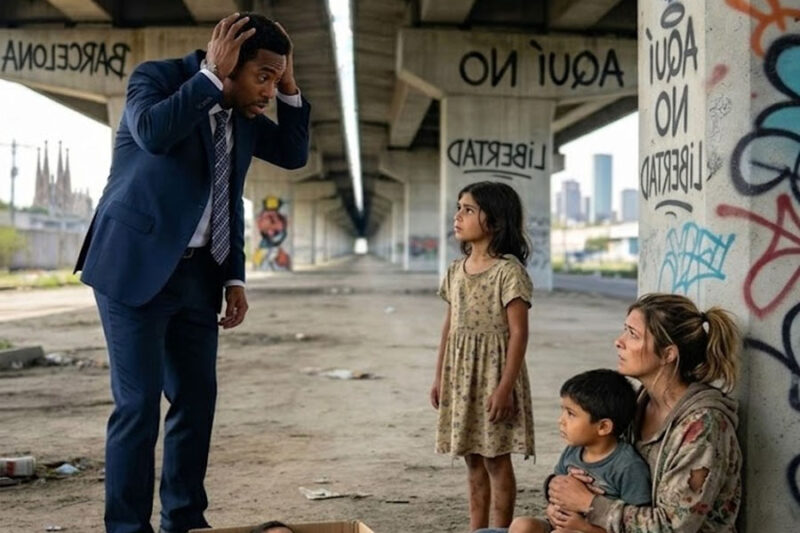 El millonario siguió a la empleada y la vio debajo de un puente con sus hijos… el mayor lo reveló todo.