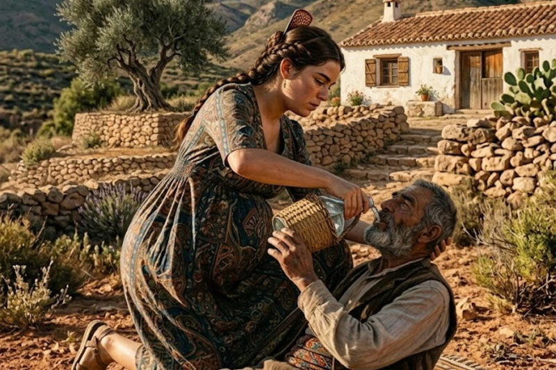 El día que Lucía encontró al anciano en el desierto, no buscaba milagros.  Buscaba comida.