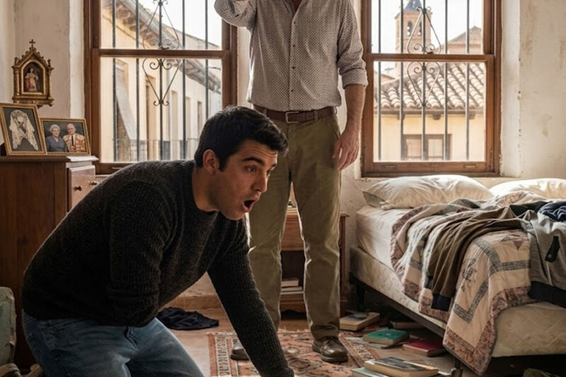 Gabriel Santos solo entró al cuarto de su abuelo para mover un colchón viejo.