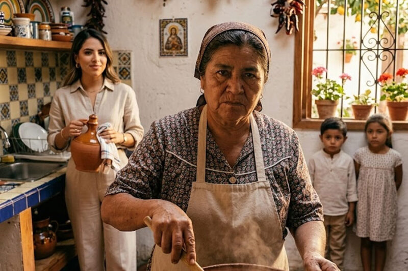Mi nuera me arruinó la comida, la tiró contra la pared y me llamó “vieja inútil”, sin darse cuenta de que yo era quien pagaba la comida, el alquiler y el lujoso estilo de vida que ella ostentaba. Lo que siguió fue más que una simple riña doméstica: fue la caída de una reina hipócrita, el despertar de una abuela de carácter férreo y la lección más dura que esa familia jamás aprendió en la mesa.
