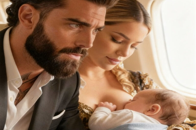 Bebé del JEFE de la MAFIA no dejaba de llorar en el avión – hasta que una MADRE SOLTERA lo vio…