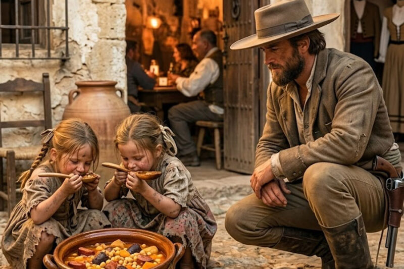 “Todos los días venían con hambre… hasta que el vaquero siguió a las gemelas y descubrió un secreto”.