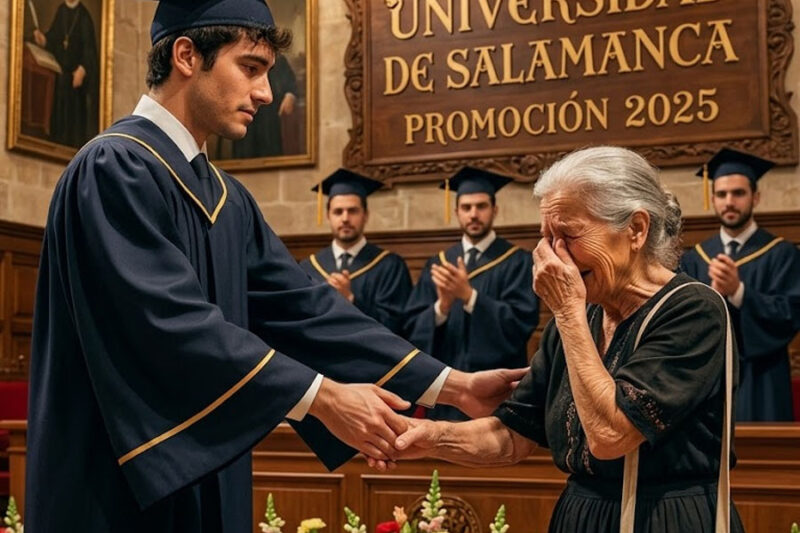 Se burlaban de mí por ser el hijo del basurero, pero en la graduación, tomé el micrófono, dije solo una frase… y todo el salón se quedó en silencio antes de romper a llorar.