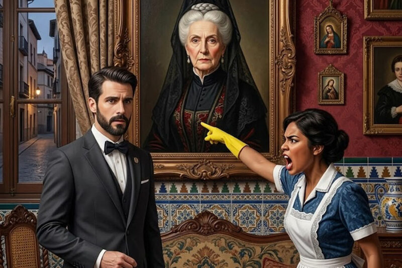 “¡SU MADRE ESTÁ VIVA, LA VI EN EL MANICOMIO!” — GRITÓ LA LIMPIADORA NEGRA AL VER EL RETRATO…