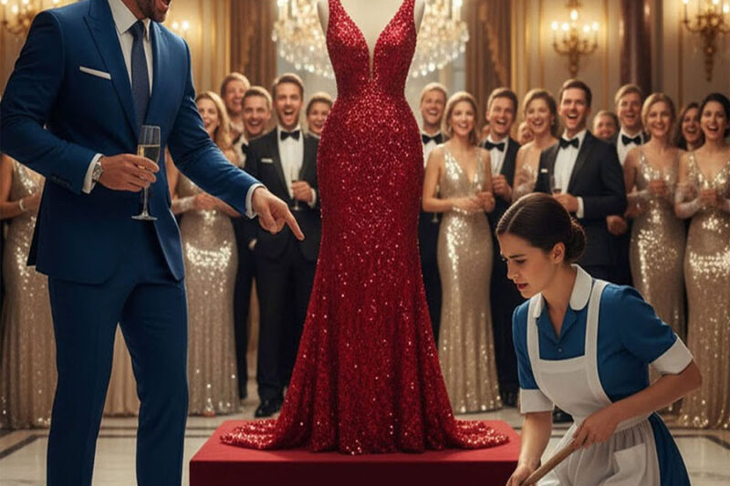«¡Me casaré contigo si entras en este vestido!» – se burló el millonario meses después, quedó mudo.
