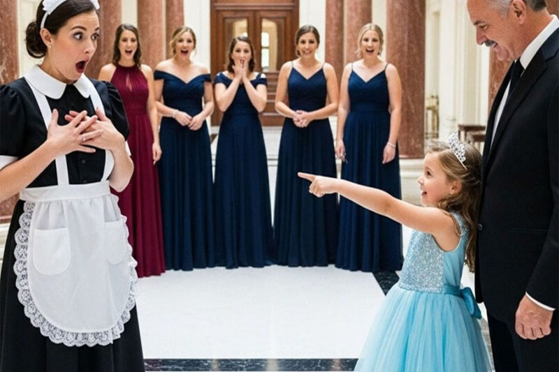 La hija del multimillonario rechaza a todas las modelos — Señala a la empleada y dice: «¡Ella es mi mamá!».